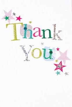 This thank you card feels like a celebration captured in paper-a delight of jubilant colors and design that recalls the friendly spirit of Leytonstone's community meetups. The message 'Thank You' is carefully stitched across a crisp, white canvas, with each letter dressed in its own personality: energetic turquoise, bold fuchsia, sunny yellow, and gentle silver liven the phrase with tactile details like sparkling touches and playful dots. Stars burst across the card's corners in magenta, teal, and gold, mimicking the confetti-scattered sidewalks after a local event near Leytonstone's High Road. There's a tangible sense of texture here, as if the glittering silver letters could be felt beneath your fingertips-much like the hand-finished touches on bouquets prepared at Florist Leytonstone. The brilliance of the background allows every shade and embellishment to stand apart, the whole card possessing the breezy freshness of a morning stroll through Hollow Pond or a sunlit afternoon at Whipps Cross. This card would be a charming partner to a vivid floral arrangement, delivering a message of thanks wrapped in creativity and sincerity. The thoughtful composition echoes the care Leytonstone's florists put into every crafted arrangement-uplifting and made to spark joy.